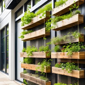Plant shelves for facade greening